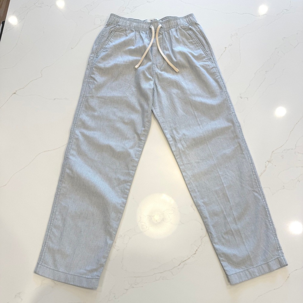 Hollister Loose Blue Stripe 100% Cotton Drawstring Pants Size XS